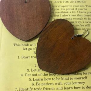 Wooden Heart Earing