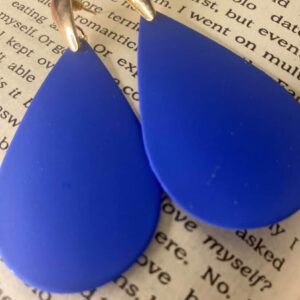 Blue Tear Drop Earing