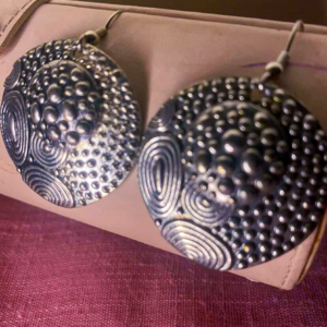 silver dangle earing